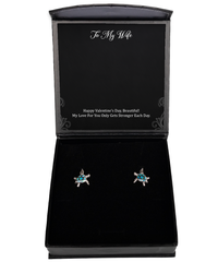 Load image into Gallery viewer, To My Wife, My Love For You, Opal Turtle Earrings For Women, Valentines Day Gifts From Husband
