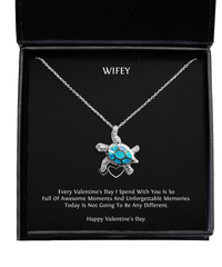 Load image into Gallery viewer, To My Wife, Unforgettable Memories, Opal Turtle Necklace For Women, Valentines Day Gifts From Husband
