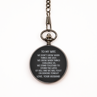 Load image into Gallery viewer, To My Wife Black Pocket Watch, We Stand Together , Birthday Gifts For Wife From Husband, Valentines Gifts For Women
