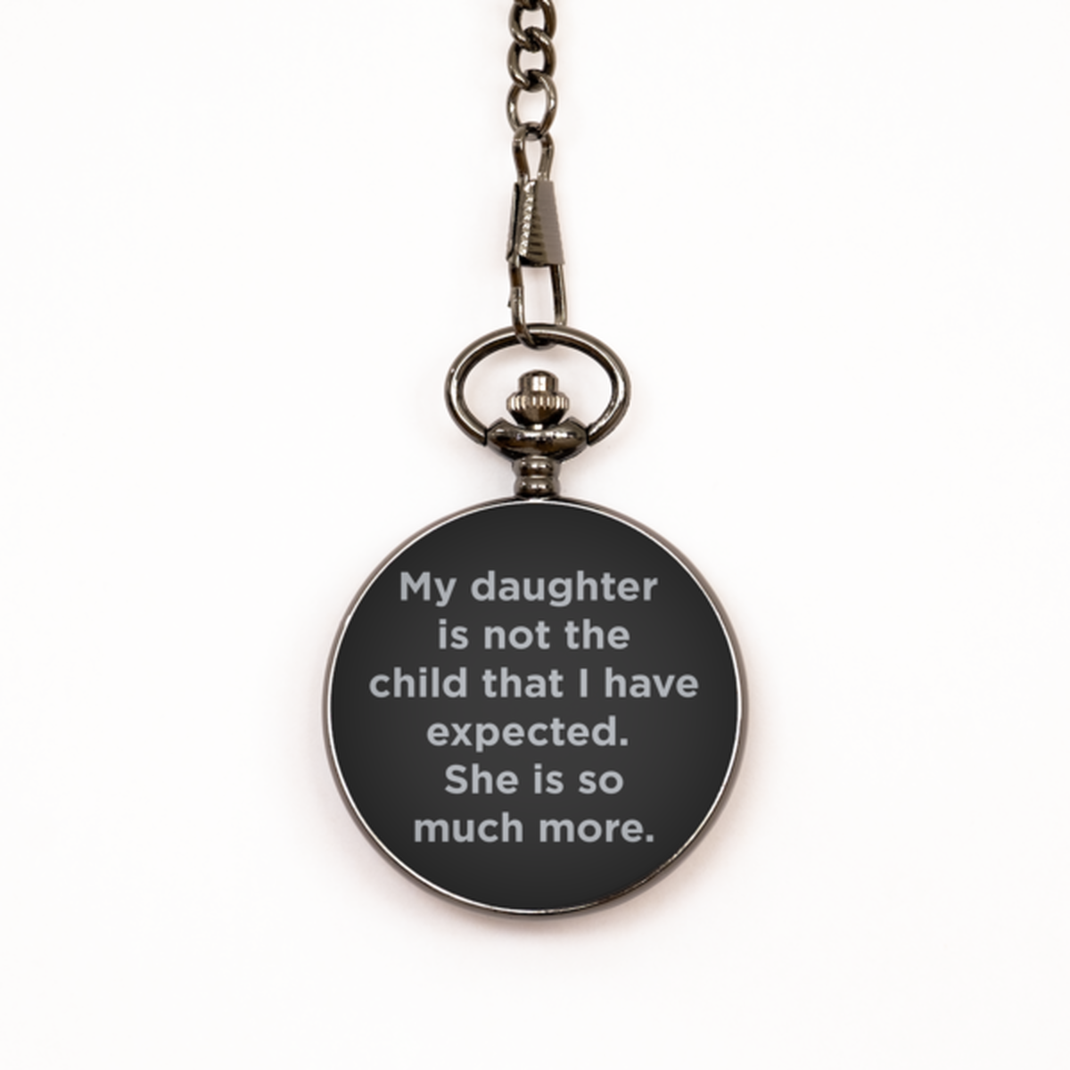 To My Daughter Black Pocket Watch, She Is So Much More, Birthday Gifts For Daughter From Mom, Christmas Gifts For Women