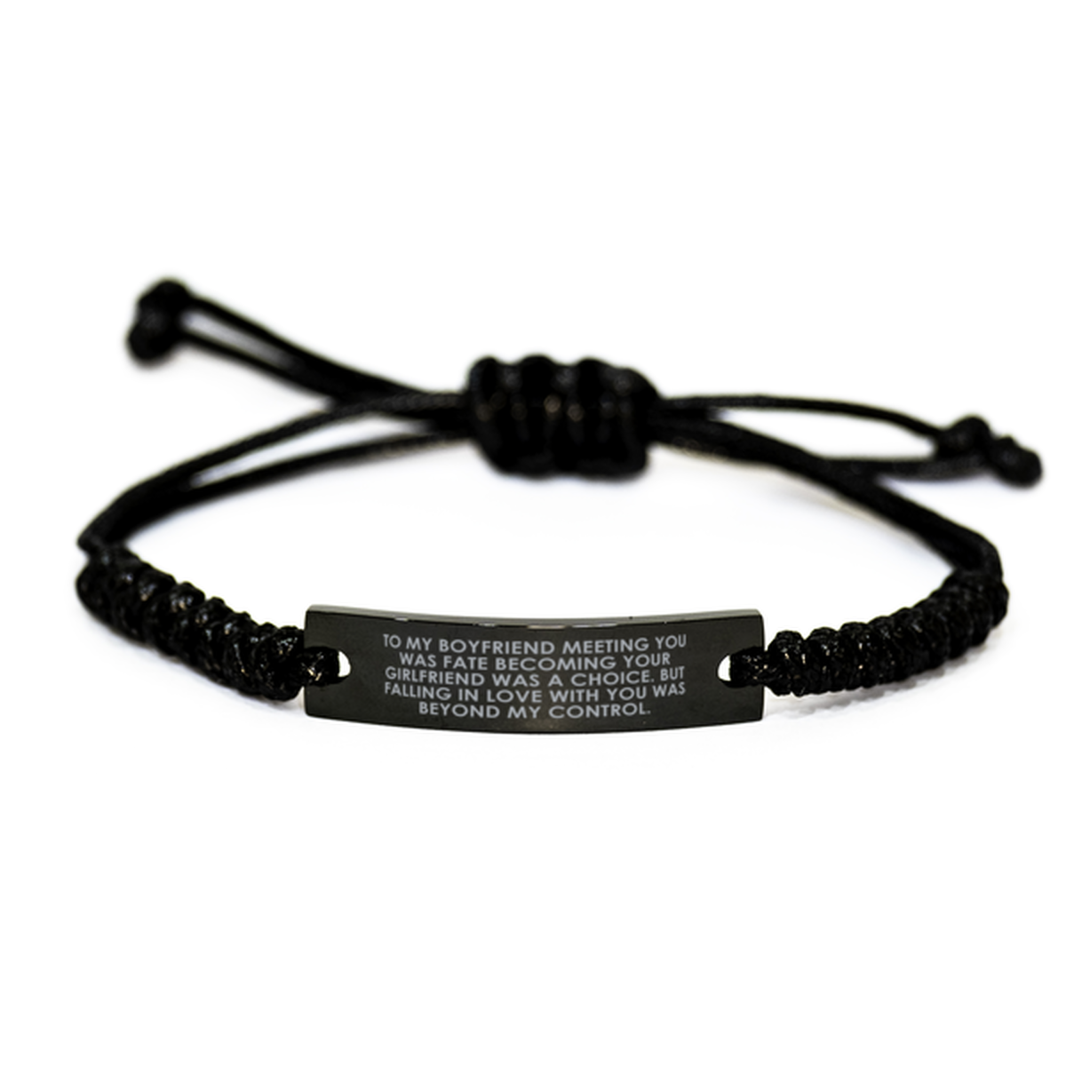 To My Boyfriend Rope Bracelet, Meeting You Was Fate, Valentines  Gifts For Boyfriend From Girlfriend, Birthday Gifts For Men