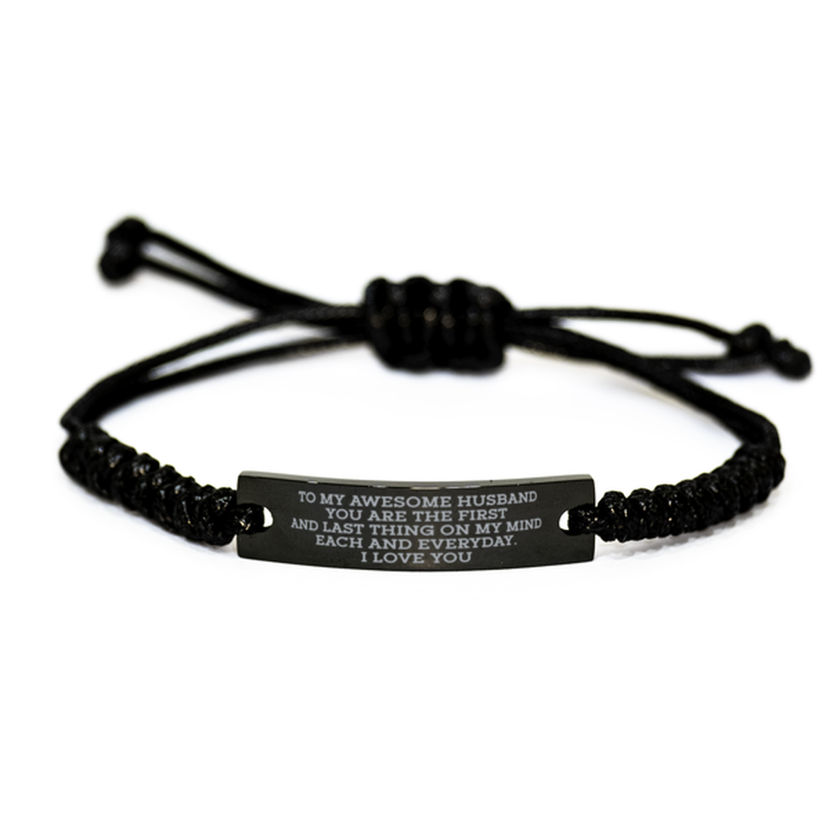 To My Husband Rope Bracelet, Awesome Husband, Valentines  Gifts For Husband From Wife, Birthday Gifts For Men