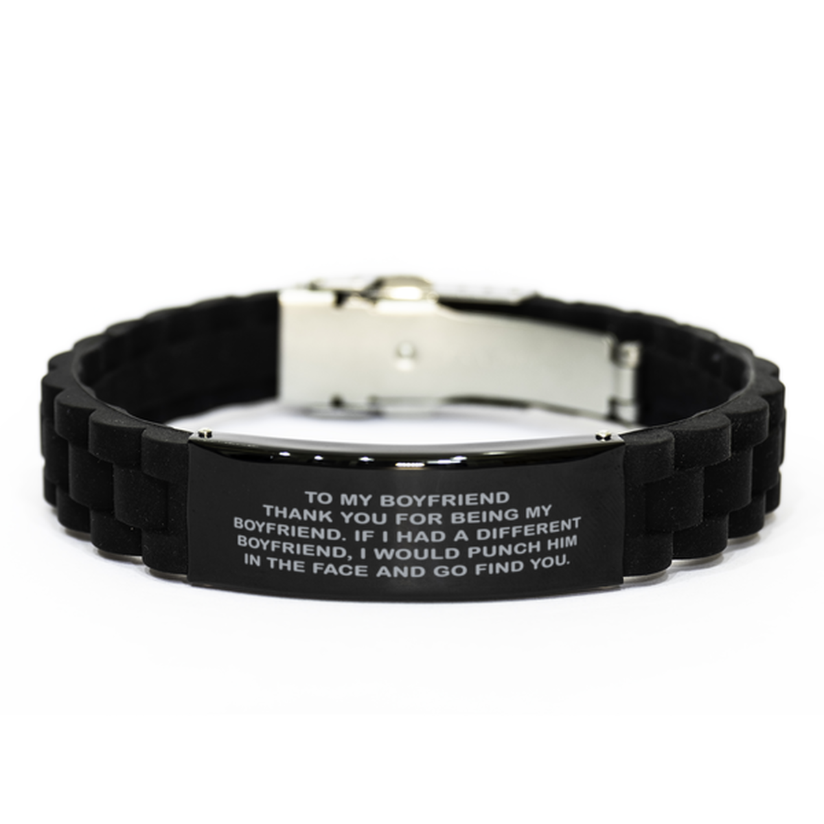 To My Boyfriend Black Bracelet, Thank You For Being My Boyfriend, Valentines  Gifts For Boyfriend From Girlfriend, Birthday Gifts For Men