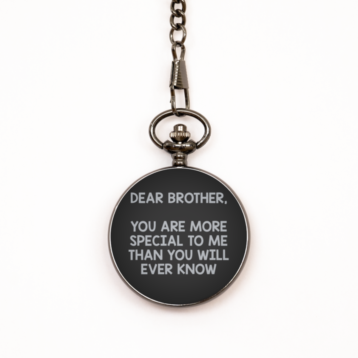 To My Brother Black Pocket Watch, You Are More Special To Me, Valentines  Gifts For Brother From Brother, Birthday Gifts For Men