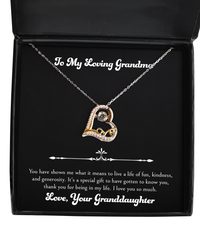 Load image into Gallery viewer, To My Grandma Gifts, Thank You For Being In My Life, Love Dancing Necklace For Women, Birthday Mothers Day Present From Granddaughter
