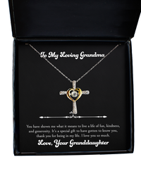 Load image into Gallery viewer, To My Grandma Gifts, Thank You For Being In My Life, Cross Dancing Necklace For Women, Birthday Mothers Day Present From Granddaughter
