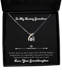 Load image into Gallery viewer, To My Grandma Gifts, Thank You For Being In My Life, Wishbone Dancing Neckace For Women, Birthday Mothers Day Present From Granddaughter
