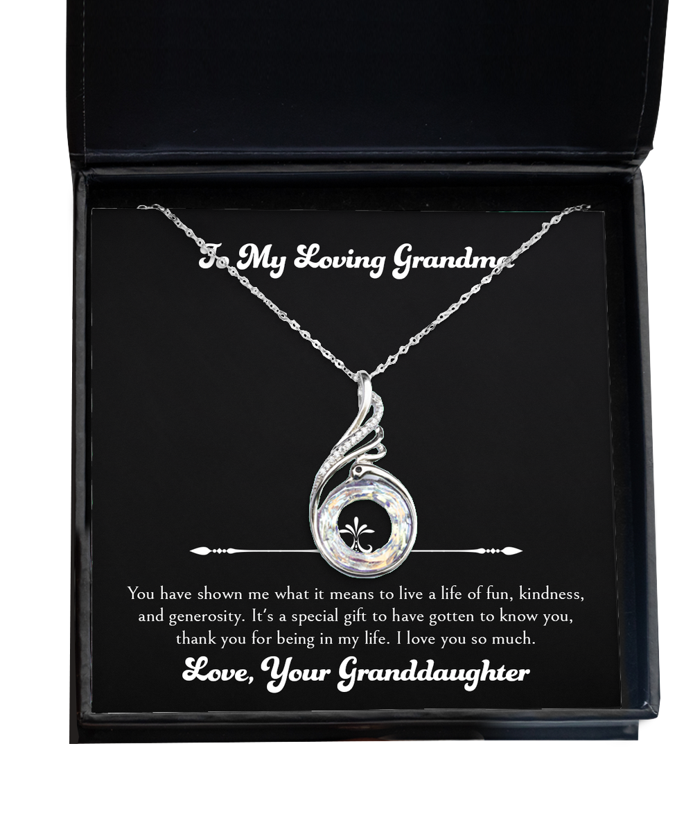 To My Grandma Gifts, Thank You For Being In My Life, Rising Phoenix Necklace For Women, Birthday Mothers Day Present From Granddaughter