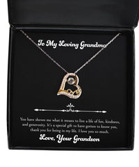 Load image into Gallery viewer, To My Grandma Gifts, Thank You For Being In My Life, Love Dancing Necklace For Women, Birthday Mothers Day Present From Grandson
