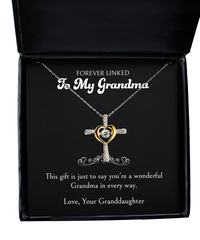 Load image into Gallery viewer, To My Grandma Gifts, You&#39;re A Wonderful Grandma, Cross Dancing Necklace For Women, Birthday Mothers Day Present From Granddaughter
