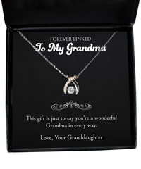Load image into Gallery viewer, To My Grandma Gifts, You&#39;re A Wonderful Grandma, Wishbone Dancing Neckace For Women, Birthday Mothers Day Present From Granddaughter
