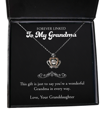 Load image into Gallery viewer, To My Grandma Gifts, You&#39;re A Wonderful Grandma, Crown Pendant Necklace For Women, Birthday Mothers Day Present From Granddaughter
