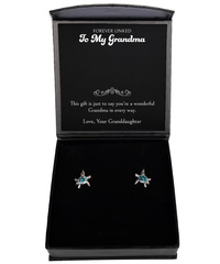 Load image into Gallery viewer, To My Grandma Gifts, You&#39;re A Wonderful Grandma, Opal Turtle Earrings For Women, Birthday Mothers Day Present From Granddaughter
