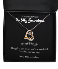 Load image into Gallery viewer, To My Grandma Gifts, You&#39;re A Wonderful Grandma, Love Dancing Necklace For Women, Birthday Mothers Day Present From Grandson
