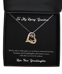 Load image into Gallery viewer, To My Grandma Gifts, Side By Side Or Miles Apart, Love Dancing Necklace For Women, Birthday Mothers Day Present From Granddaughter

