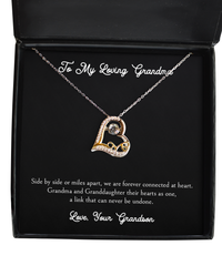 Load image into Gallery viewer, To My Grandma Gifts, Side By Side Or Miles Apart, Love Dancing Necklace For Women, Birthday Mothers Day Present From Grandson
