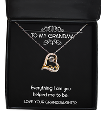 Load image into Gallery viewer, To My Grandma Gifts, Everything I Am You Helped Me To Be, Love Dancing Necklace For Women, Birthday Mothers Day Present From Granddaughter
