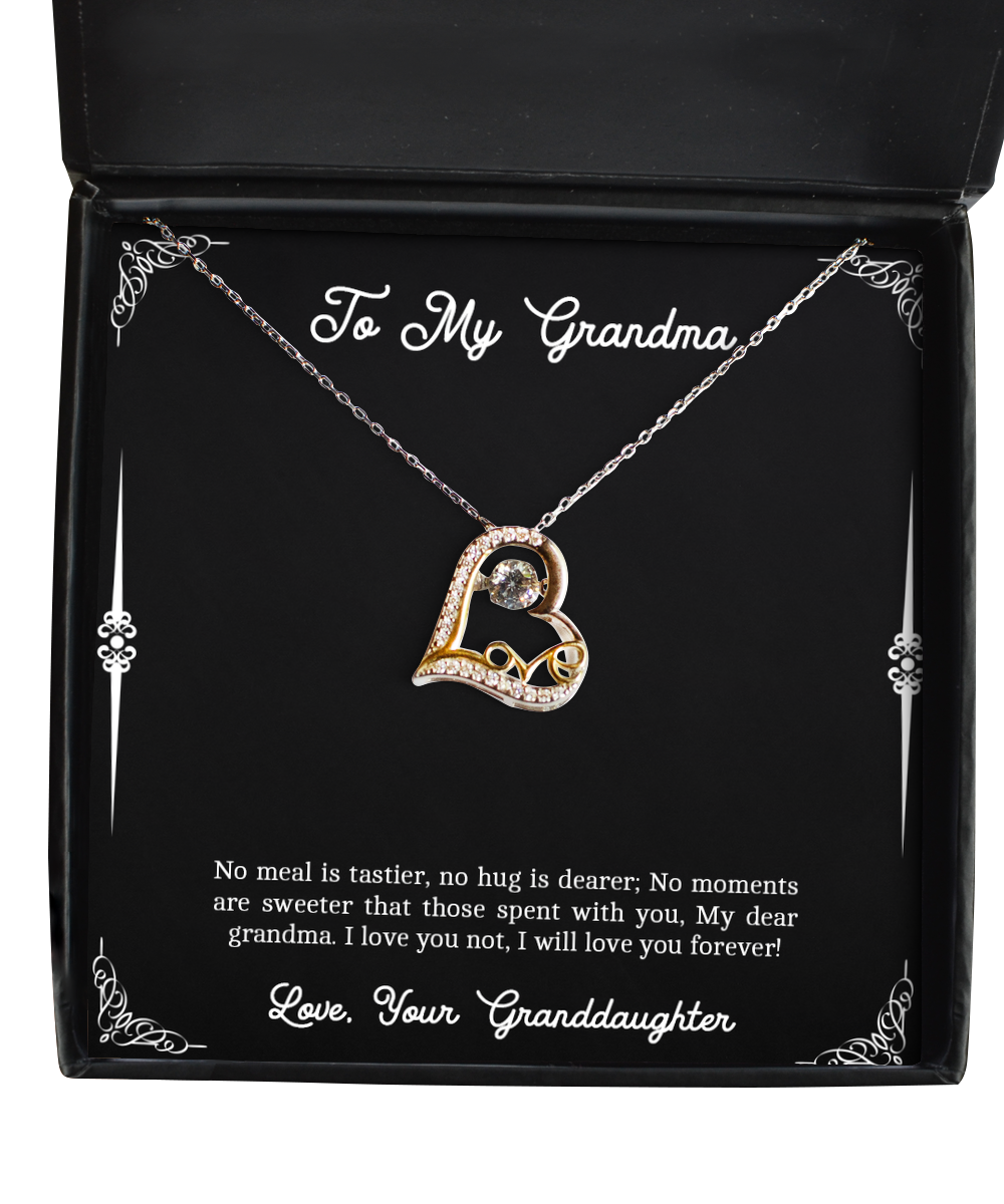 To My Grandma Gifts, My Dear Grandma, Love Dancing Necklace For Women, Birthday Mothers Day Present From Granddaughter