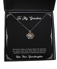 Load image into Gallery viewer, To My Grandma Gifts, My Dear Grandma, Crown Pendant Necklace For Women, Birthday Mothers Day Present From Granddaughter
