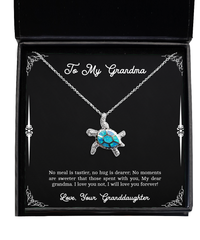 Load image into Gallery viewer, To My Grandma Gifts, My Dear Grandma, Opal Turtle Necklace For Women, Birthday Mothers Day Present From Granddaughter

