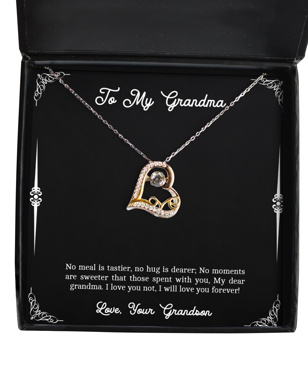 To My Grandma Gifts, My Dear Grandma, Love Dancing Necklace For Women, Birthday Mothers Day Present From Grandson
