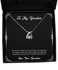 Load image into Gallery viewer, To My Grandma Gifts, My Dear Grandma, Wishbone Dancing Neckace For Women, Birthday Mothers Day Present From Grandson
