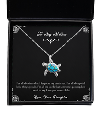 Load image into Gallery viewer, To My Mother Gifts, For All The Special Little Things, Opal Turtle Necklace For Women, Birthday Mothers Day Present From Daughter
