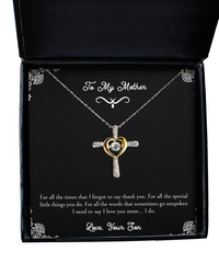 Load image into Gallery viewer, To My Mother Gifts, For All The Special Little Things, Cross Dancing Necklace For Women, Birthday Mothers Day Present From Son
