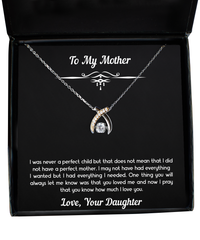 Load image into Gallery viewer, To My Mother Gifts, I Was Not A Perfect Child, Wishbone Dancing Neckace For Women, Birthday Mothers Day Present From Daughter
