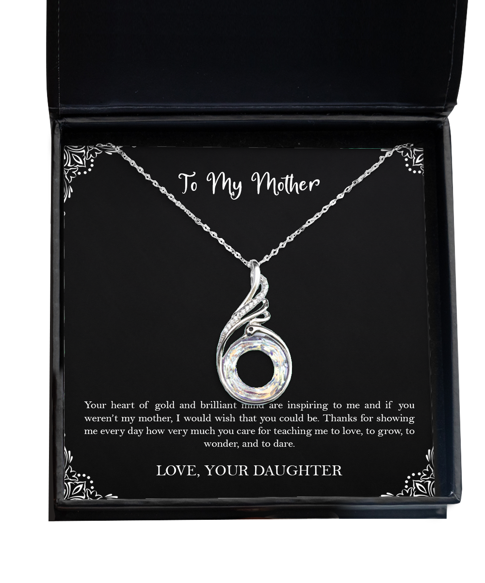 To My Mother Gifts, Your Heart Of Gold And Brilliant Mind, Rising Phoenix Necklace For Women, Birthday Mothers Day Present From Daughter