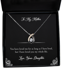 Load image into Gallery viewer, To My Mother Gifts, I Have Loved You My Whole Life, Wishbone Dancing Neckace For Women, Birthday Mothers Day Present From Daughter

