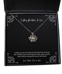 Load image into Gallery viewer, To My Mother-In-Law Gifts, Thank You For Entrusting Me, Crown Pendant Necklace For Women, Birthday Mothers Day Present From Son-In-Law

