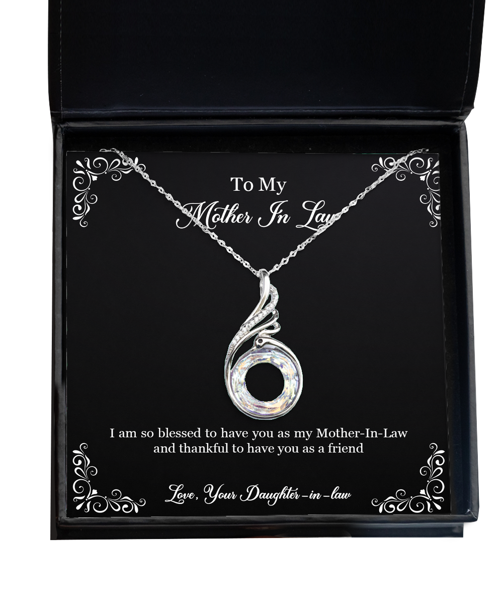 To My Mother-In-Law Gifts, I Am So Blessed To Have You, Rising Phoenix Necklace For Women, Birthday Mothers Day Present From Daughter-In-Law