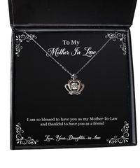 Load image into Gallery viewer, To My Mother-In-Law Gifts, I Am So Blessed To Have You, Crown Pendant Necklace For Women, Birthday Mothers Day Present From Daughter-In-Law
