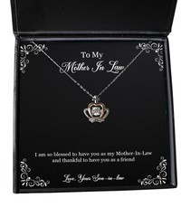Load image into Gallery viewer, To My Mother-In-Law Gifts, I Am So Blessed To Have You, Crown Pendant Necklace For Women, Birthday Mothers Day Present From Son-In-Law
