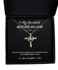 Load image into Gallery viewer, To My Mother-In-Law Gifts, Incredible Mother-In-Law, Cross Dancing Necklace For Women, Birthday Mothers Day Present From Daughter-In-Law
