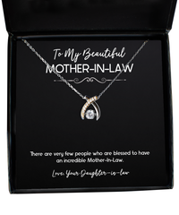 Load image into Gallery viewer, To My Mother-In-Law Gifts, Incredible Mother-In-Law, Wishbone Dancing Neckace For Women, Birthday Mothers Day Present From Daughter-In-Law
