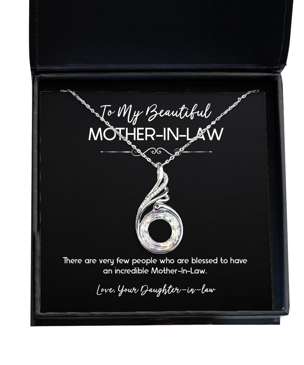 To My Mother-In-Law Gifts, Incredible Mother-In-Law, Rising Phoenix Necklace For Women, Birthday Mothers Day Present From Daughter-In-Law