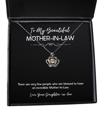 Load image into Gallery viewer, To My Mother-In-Law Gifts, Incredible Mother-In-Law, Crown Pendant Necklace For Women, Birthday Mothers Day Present From Daughter-In-Law
