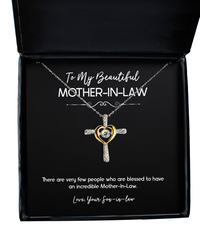 Load image into Gallery viewer, To My Mother-In-Law Gifts, Incredible Mother-In-Law, Cross Dancing Necklace For Women, Birthday Mothers Day Present From Son-In-Law
