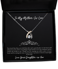 Load image into Gallery viewer, To My Mother-In-Law Gifts, Thank You For Trusting Me, Wishbone Dancing Neckace For Women, Birthday Mothers Day Present From Daughter-In-Law
