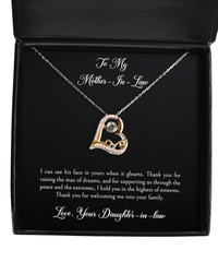Load image into Gallery viewer, To My Mother-In-Law Gifts, Thank You For Welcoming Me, Love Dancing Necklace For Women, Birthday Mothers Day Present From Daughter-In-Law
