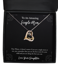 Load image into Gallery viewer, To My Single Mom Gifts, You Are Best Mom, Love Dancing Necklace For Women, Birthday Mothers Day Present From Daughter
