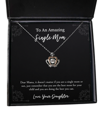 Load image into Gallery viewer, To My Single Mom Gifts, You Are Best Mom, Crown Pendant Necklace For Women, Birthday Mothers Day Present From Daughter
