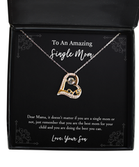 Load image into Gallery viewer, To My Single Mom Gifts, You Are Best Mom, Love Dancing Necklace For Women, Birthday Mothers Day Present From Son
