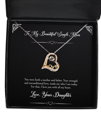 Load image into Gallery viewer, To My Single Mom Gifts, I Love You With All My Heart, Love Dancing Necklace For Women, Birthday Mothers Day Present From Daughter
