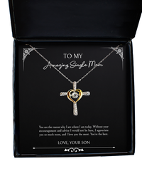 Load image into Gallery viewer, To My Single Mom Gifts, I Appreciate You So Much Mom, Cross Dancing Necklace For Women, Birthday Mothers Day Present From Son
