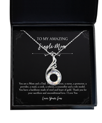 Load image into Gallery viewer, To My Single Mom Gifts, You Are A Mom And Dad, Rising Phoenix Necklace For Women, Birthday Mothers Day Present From Son
