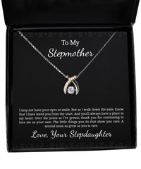 Load image into Gallery viewer, To My Stepmother Gifts, Love You From The Start, Wishbone Dancing Neckace For Women, Birthday Mothers Day Present From Stepdaughter
