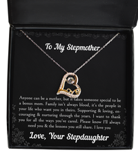 Load image into Gallery viewer, To My Stepmother Gifts, Anyone Can Be A Mother, Love Dancing Necklace For Women, Birthday Mothers Day Present From Stepdaughter
